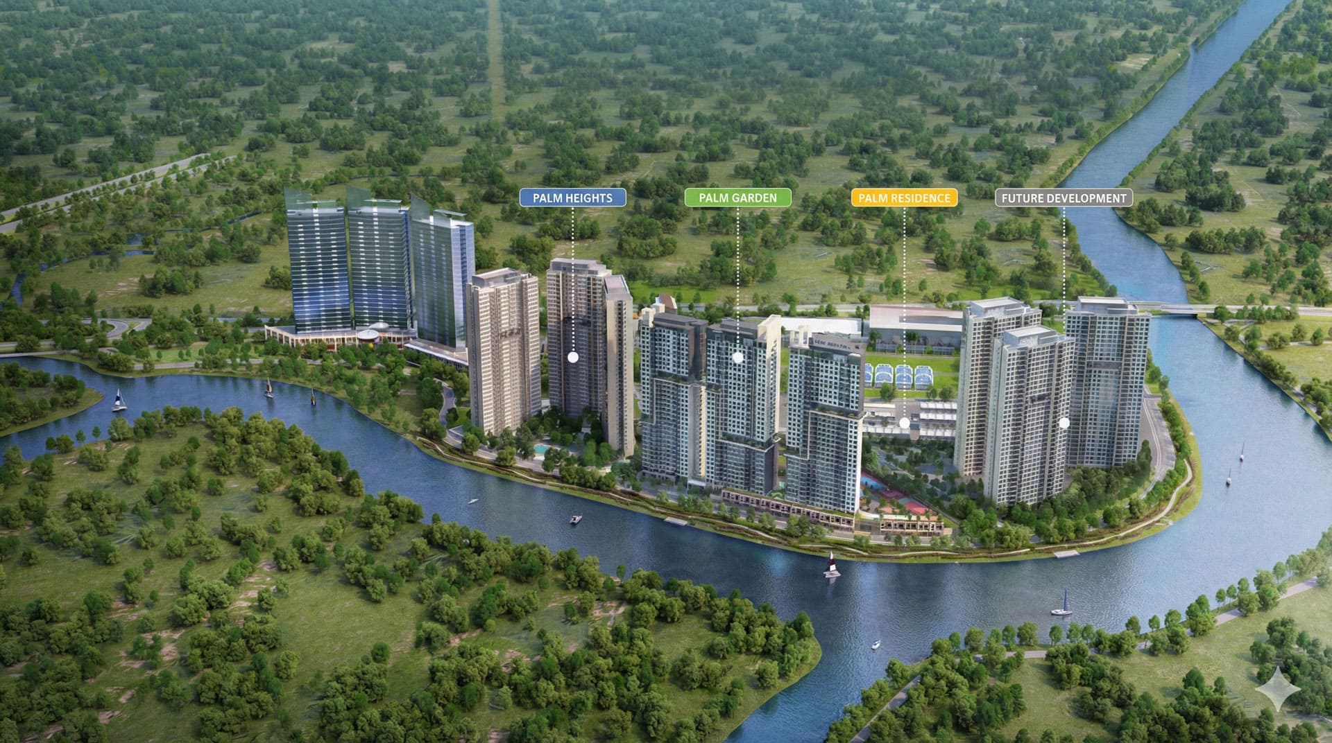 Palm River căn hộ ven sông